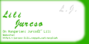 lili jurcso business card